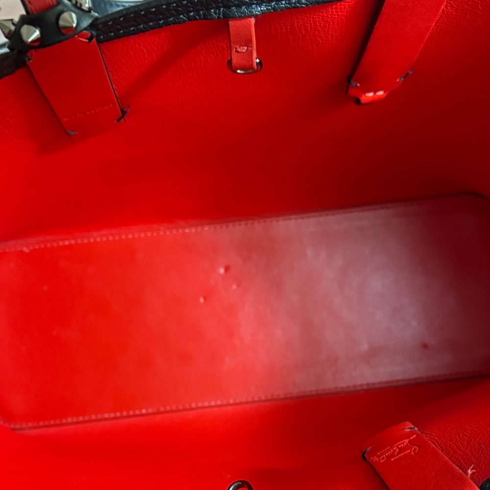 Christian Louboutin Black Leather Tote (Cabata) with Calf leather and Spikes ✨ - Picture 11 of 16